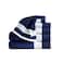Lacoste Sport Stripe 6Piece Luxury Cotton Towel Set Made with 100 Soft Supima Cotton Absorbent QuickDrying Includes 2 Bath Towels 2 Hand Towels 2 Washcloths Navy