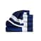 Lacoste Sport Stripe 6Piece Luxury Cotton Towel Set Made with 100 Soft Supima Cotton Absorbent QuickDrying Includes 2 Bath Towels 2 Hand Towels 2 Washcloths Navy