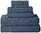 Modern Threads 6 piece JacquardSolid Towel SetMedallion Swirl Denim