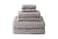 TexereSilk Texere 100 Organic Cotton Diamond Jacquard 700 GSM Luxury Bath Towel Sets 2 Ultra Soft Large Bath Towels 2 Hand Towels 2 Washcloths Diamond Cathedral Gray 6 Piece