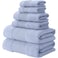 Modern Threads Air Cloud 6Piece Towel Set 100 ZeroTwist Cotton 500 GSM Quick Dry Plush Blue