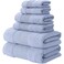 Modern Threads Air Cloud 6Piece Towel Set 100 ZeroTwist Cotton 500 GSM Quick Dry Plush Blue