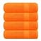 GLAMBURG Premium Cotton 4 Pack Bath Towel Set 100 Pure Cotton 4 Bath Towels 27x54 Ideal for Everyday use Ultra Soft Highly Absorbent Orange