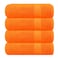 GLAMBURG Premium Cotton 4 Pack Bath Towel Set 100 Pure Cotton 4 Bath Towels 27x54 Ideal for Everyday use Ultra Soft Highly Absorbent Orange