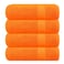 GLAMBURG Premium Cotton 4 Pack Bath Towel Set 100 Pure Cotton 4 Bath Towels 27x54 Ideal for Everyday use Ultra Soft Highly Absorbent Orange