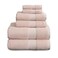 NY Loft 100 Cotton 6 Piece Bath Towel Set Pink Towels Soft Absorbent QuickDry 2 Bath Towels 2 Hand Towels and 2 Washcloths Textured and Durable OekoTEX Standard 100 Light Pink