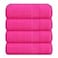 Belizzi Home 4 Pack Bath Towel Set 27x54 100 Ring Spun Cotton Ultra Soft Highly Absorbent Machine Washable Hotel Spa Quality Bath Towels for Bathroom 4 Bath Towels Hot Pink