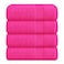 Belizzi Home 4 Pack Bath Towel Set 27x54 100 Ring Spun Cotton Ultra Soft Highly Absorbent Machine Washable Hotel Spa Quality Bath Towels for Bathroom 4 Bath Towels Hot Pink
