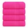 Belizzi Home 4 Pack Bath Towel Set 27x54 100 Ring Spun Cotton Ultra Soft Highly Absorbent Machine Washable Hotel Spa Quality Bath Towels for Bathroom 4 Bath Towels Hot Pink