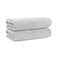 Aston & Aston Arden Aegean Terry Solid Bath Towels Pack of 2 100 Turkish Cotton 600 GSM Oversized Bathroom Towels for Spa or Hotel 30 x 60 in Light Grey
