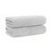 Aston & Aston Arden Aegean Terry Solid Bath Towels Pack of 2 100 Turkish Cotton 600 GSM Oversized Bathroom Towels for Spa or Hotel 30 x 60 in Light Grey