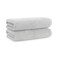 Aston & Aston Arden Aegean Terry Solid Bath Towels Pack of 2 100 Turkish Cotton 600 GSM Oversized Bathroom Towels for Spa or Hotel 30 x 60 in Light Grey
