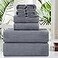 Oliven 8 Pcs Gray Oversized Bath Towel Set2 Extra Large Bath Sheets2 Hand Towels4 Washcloths Soft Bathroom Towels Highly Absorbent Quick Dry Beach Chair Towels Woven Towels for Hotel and Spa
