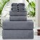 Oliven 8 Pcs Gray Oversized Bath Towel Set2 Extra Large Bath Sheets2 Hand Towels4 Washcloths Soft Bathroom Towels Highly Absorbent Quick Dry Beach Chair Towels Woven Towels for Hotel and Spa