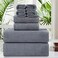 Oliven 8 Pcs Gray Oversized Bath Towel Set2 Extra Large Bath Sheets2 Hand Towels4 Washcloths Soft Bathroom Towels Highly Absorbent Quick Dry Beach Chair Towels Woven Towels for Hotel and Spa
