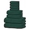 Tens Towels Pack of 8 Towels Set 2 Extra Large Bath 2 Hand 4 Washcloths 100 Cotton Lighter Weight Quicker to Dry Super Absorbent Perfect for Bathroom Hunter Green