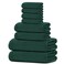 Tens Towels Pack of 8 Towels Set 2 Extra Large Bath 2 Hand 4 Washcloths 100 Cotton Lighter Weight Quicker to Dry Super Absorbent Perfect for Bathroom Hunter Green