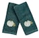 Serafina Home Decorative Fall Harvest Hand Fingertip Towels Harvest Grey Pumkin on Grey Plush Soft Cotton Set of 2 12 x 18 Inches