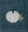 Serafina Home Decorative Fall Harvest Hand Fingertip Towels Harvest Grey Pumkin on Grey Plush Soft Cotton Set of 2 12 x 18 Inches