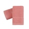 YiLUOMO Pink Hand Towel Set of 2 Soft 100 Cotton Towels Striped Pattern Ultra Absorbent Decorative Hand Towel for Bathroom 13 x 29 Inch