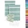 WETCAT Turkish Hand Towels with Hanging Loop Set of 2 20 x 30 100 Turkish Cotton PreWashed Quick Drying for Kitchen or Bathroom Teal