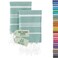 WETCAT Turkish Hand Towels with Hanging Loop Set of 2 20 x 30 100 Turkish Cotton PreWashed Quick Drying for Kitchen or Bathroom Teal