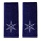 SKL Home ChristmasWinter Simple Snowflake Hand Towel 2pc Set for BathKitchenBar Gift Navy