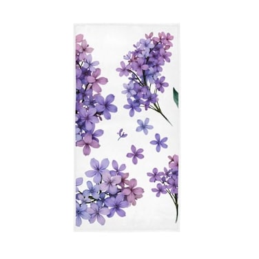 senya Purple Lilac Flower Hand Towel Ultra Soft Luxury Towels for Bathroom 30x15