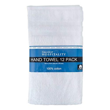 Omni Linens Grandeur Hospitality Hand Towels 12 pack Color White