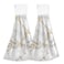 Selerdon Kitchen Hand Towel White Marble Hanging Tie Towels 2 Pieces Fast Dry Absorbent Soft Touch Used for Home Bathroom Decoration
