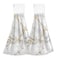 Selerdon Kitchen Hand Towel White Marble Hanging Tie Towels 2 Pieces Fast Dry Absorbent Soft Touch Used for Home Bathroom Decoration