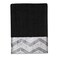 Avanti Linens Hand Towel Soft Absorbent Cotton Chevron Galaxy Collection Black