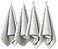 LMMINBZ 4PCS Gray Microfiber Hand Towels for Bathroom Christmas Decorations Quick Dry Small Towel Set for Bathroom Kitchen 14 x296inch