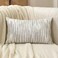 Aeckself Boho Striped Pillow Cover 12x20 Rectangle Decorative Lumbar Throw Pillow Cover Chenille Neutral Pillowcase for Couch Bedroom Living Room Gray White