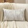 Aeckself Boho Striped Pillow Cover 12x20 Rectangle Decorative Lumbar Throw Pillow Cover Chenille Neutral Pillowcase for Couch Bedroom Living Room Gray White