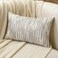 Aeckself Boho Striped Pillow Cover 12x20 Rectangle Decorative Lumbar Throw Pillow Cover Chenille Neutral Pillowcase for Couch Bedroom Living Room Gray White
