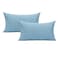 All Smiles Light Blue Decorative Throw Pillow Covers for Outdoor Patio Furnitue Square Solid Accent Cushion Teal Pillowcases for Sunbrella Bench Sofa Couch 18x18