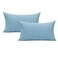 All Smiles Light Blue Decorative Throw Pillow Covers for Outdoor Patio Furnitue Square Solid Accent Cushion Teal Pillowcases for Sunbrella Bench Sofa Couch 18x18