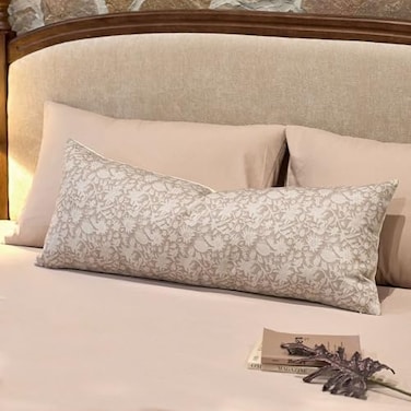 Amor Virisso Floral Throw Pillow Covers 14x36 Couch Pillows for Living Room Decorative Accent Pillow Covers Block Print Farmhouse Neutral Pillow Covers Sofa Pillows 1PC Cream Oatmeal