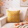 AQOTHES Yellow Plaid Fall Throw Pillow Covers 18x18 Inch Set of 2 Boucle Decorative Pillow CoversCozy Fluffy Home Living Room Farmhouse Decor for Sofa Couch Bed