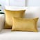 Artscope Luxury Velvet Pillow Covers Super Soft Decorative Square Throw Pillow Covers Case Cushion Covers for Sofa Couch Bedroom Car Decor 18x18 Inch Gold