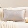 Avigers 12 x 20 Inch Rectangle Silver Gray Gold Abstract Striped Embroidery Cushion Case Luxury Modern Throw Pillow Cover Decorative Pillow for Couch Living Room Bedroom Car