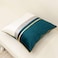 Avigers 20 x 20 Inches Teal White Gold Leather Striped Patchwork Velvet Cushion Case Luxury Modern Throw Pillow Cover Decorative Pillow for Couch Living Room Bedroom Car