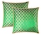 AVKA Studio Damask Throw Pillow Covers Pack of 2 Faux Silk Brocade Decorative Pillows 20x20 Inch Emerald Green Indian Cushion Cover Cover Only