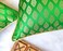 AVKA Studio Damask Throw Pillow Covers Pack of 2 Faux Silk Brocade Decorative Pillows 20x20 Inch Emerald Green Indian Cushion Cover Cover Only