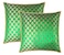 AVKA Studio Damask Throw Pillow Covers Pack of 2 Faux Silk Brocade Decorative Pillows 20x20 Inch Emerald Green Indian Cushion Cover Cover Only