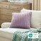 Bedsure DoubleSide Striped Throw Pillow Covers 18x18 Set of 2 Spring Fluffy Light Purple Soft Decorative Pillow Covers Home Decor for Couch Sofa Living Room Bedroom