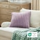 Bedsure DoubleSide Striped Throw Pillow Covers 18x18 Set of 2 Spring Fluffy Light Purple Soft Decorative Pillow Covers Home Decor for Couch Sofa Living Room Bedroom