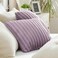 Bedsure DoubleSide Striped Throw Pillow Covers 18x18 Set of 2 Spring Fluffy Light Purple Soft Decorative Pillow Covers Home Decor for Couch Sofa Living Room Bedroom