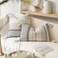 BlissBlush Decorative Lumbar Throw Pillow Cover 14x24 Boho Gray Accent Cushion for Couch Sofa Farmhouse Pillowcase for Bedroom Living Room Home Dcor Cover ONLY